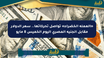 «العملة الخضراء» تواصل تحركاتها.. سعر الدولار مقابل الجنيه المصري اليوم الخميس 8 مايو